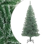 VIDAXL Sapin de Noël artificiel avec neige floquee vert 240 cm