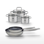 ELO Lot Poêles 24/28 cm et Faitouts 14/16/20 cm Elo Profi Therm Platinum