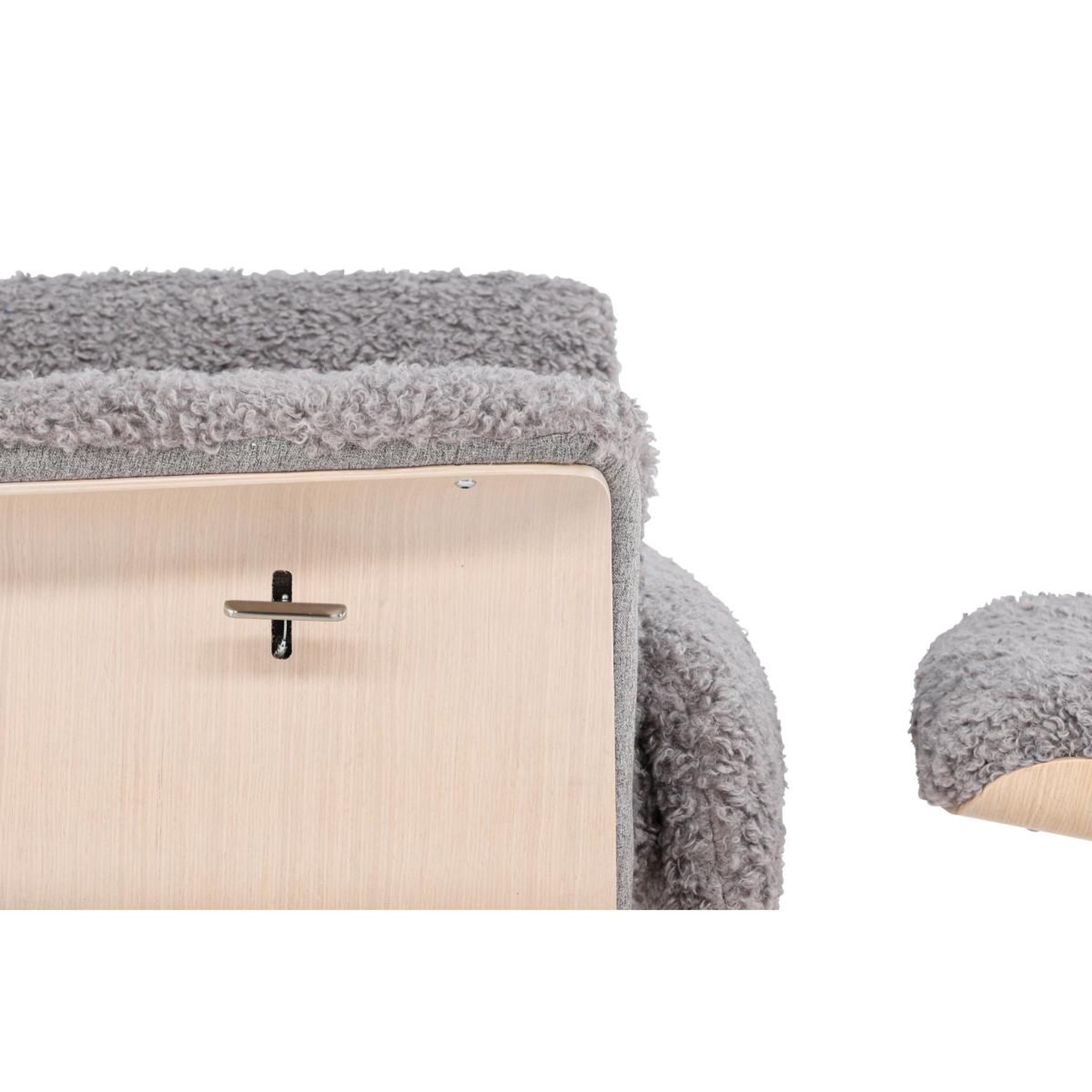 Voir la diapositive 5 : Paris Prix Fauteuil avec repose-pieds  hagon  112cm gris