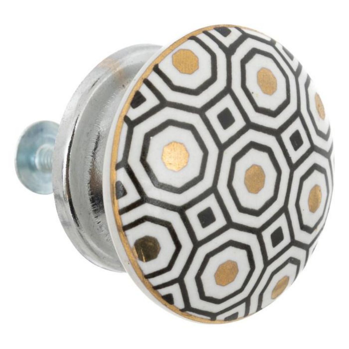 ATMOSPHERA Lot de 2 Boutons de Meuble  Arianna  4cm Blanc