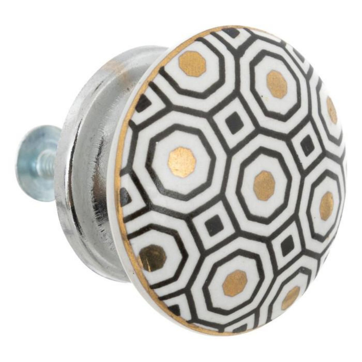 ATMOSPHERA Lot de 2 Boutons de Meuble  Arianna  4cm Blanc