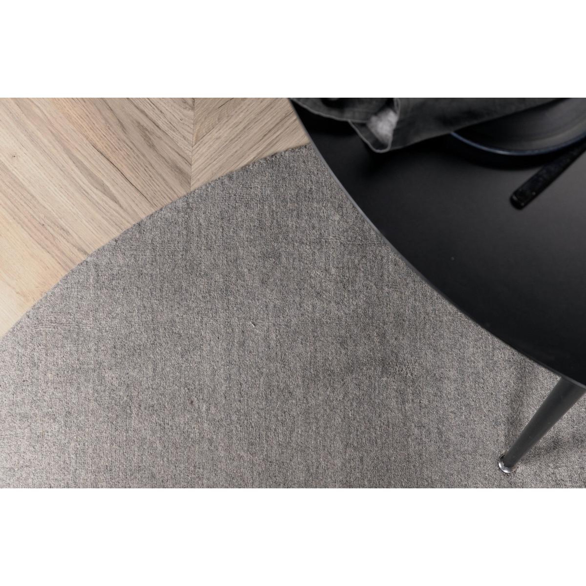 Voir la diapositive 4 : Paris Prix Tapis déco rond en laine  ulla  200cm gris clair