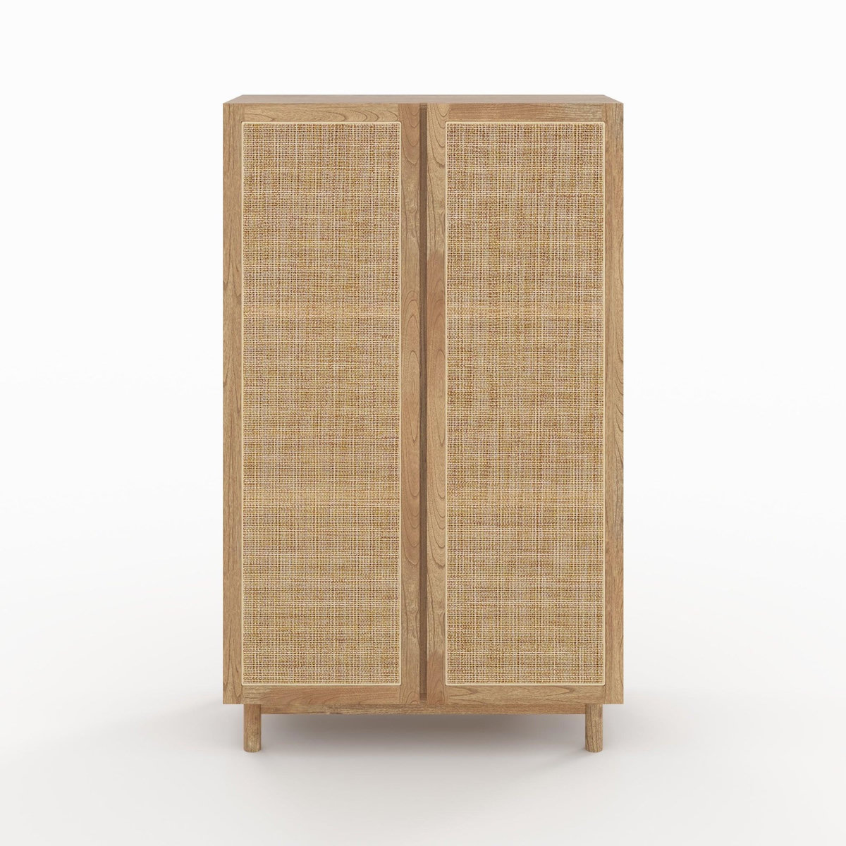 Rendez vous déco Armoire en bois massif de mindi et rotin-Delya