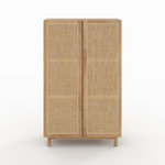 Rendez vous déco Armoire en bois massif de mindi et rotin-Delya