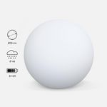 SWEEEK Boule LED – Sphère décorative lumineuse, blanc chaud, commande à distance. Coloris disponibles : Blanc