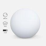 SWEEEK Boule LED – Sphère décorative lumineuse, blanc chaud, commande à distance. Coloris disponibles : Blanc