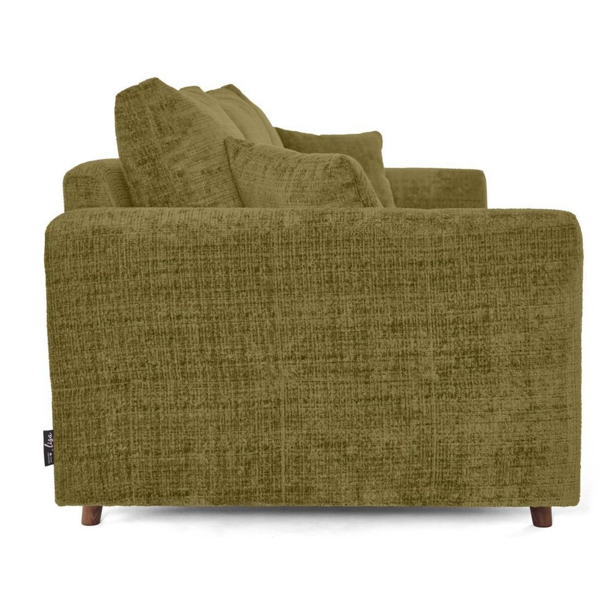 LISA DESIGN Rune - canapé droit 3 places en velours texturé