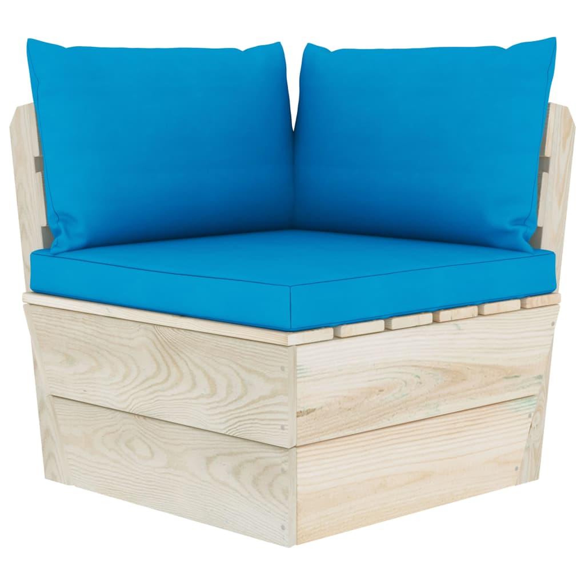 Voir la diapositive 4 : VIDAXL Salon de jardin palette 10 pcs avec coussins bois d'epicea