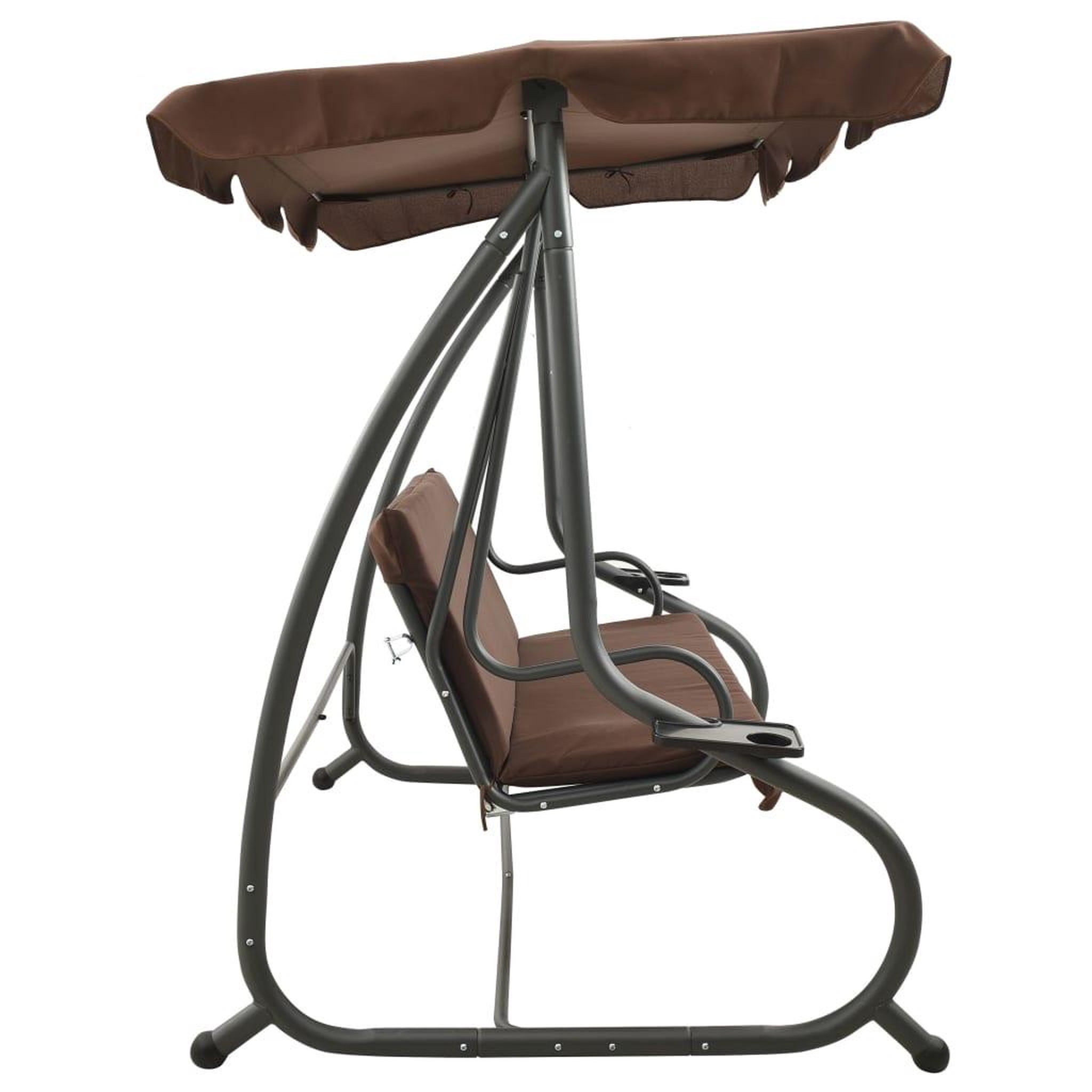 Voir la diapositive 4 : VIDAXL Balancelle d'exterieur avec auvent Couleur cafe