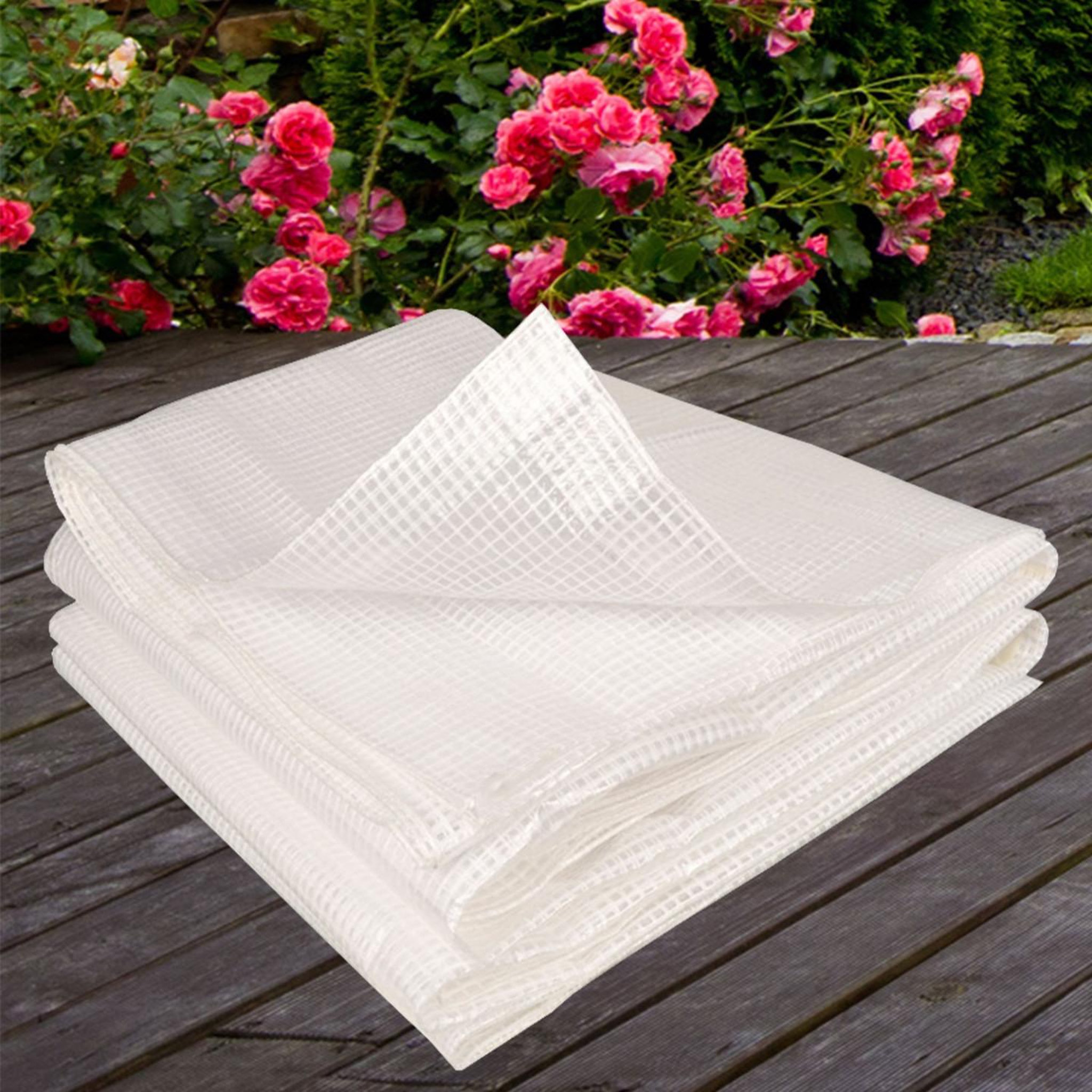Voir la diapositive 4 : ID MARKET Bâche armée transparente 8x12 m renforcée