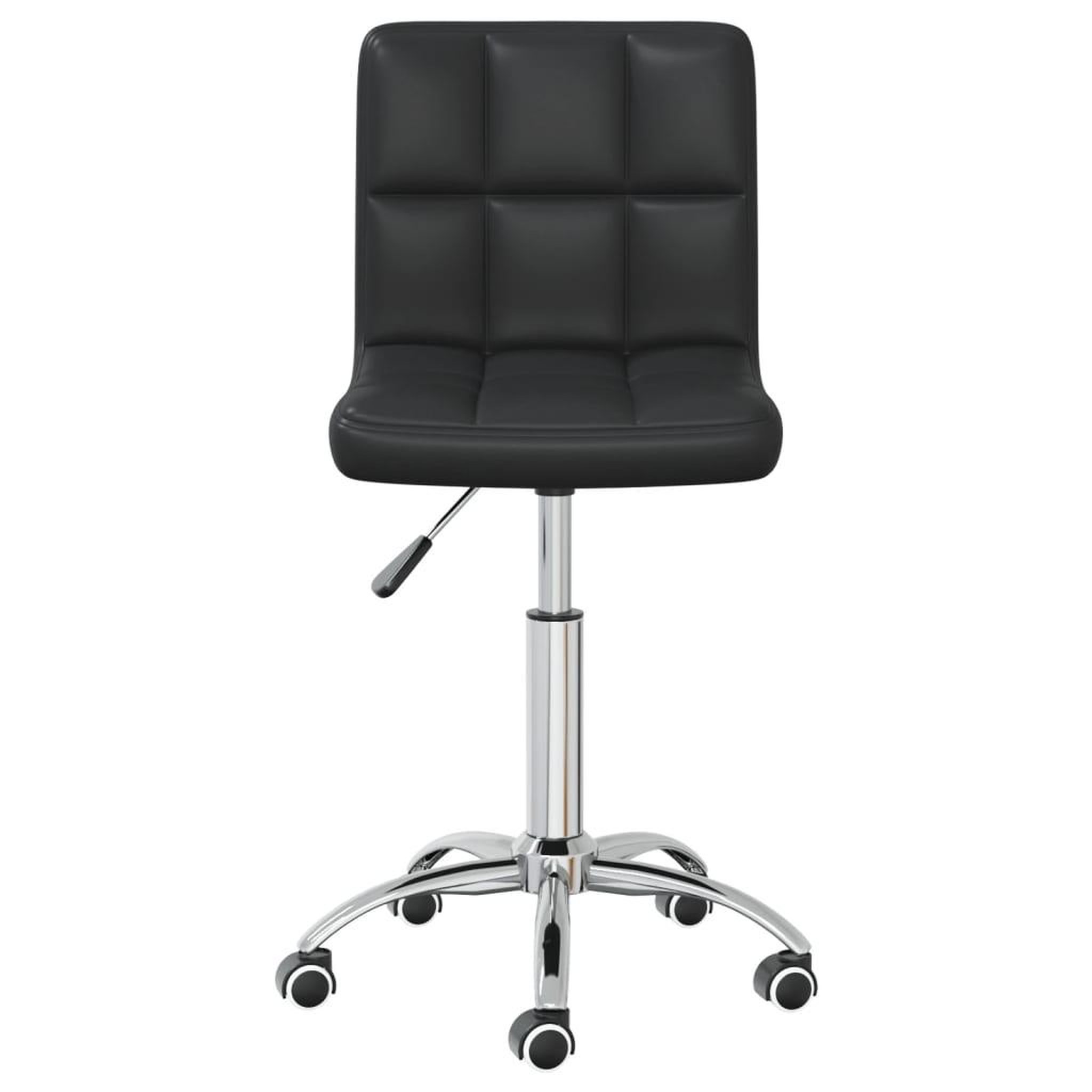 Voir la diapositive 4 : VIDAXL Chaise pivotante de salle a manger Noir Similicuir