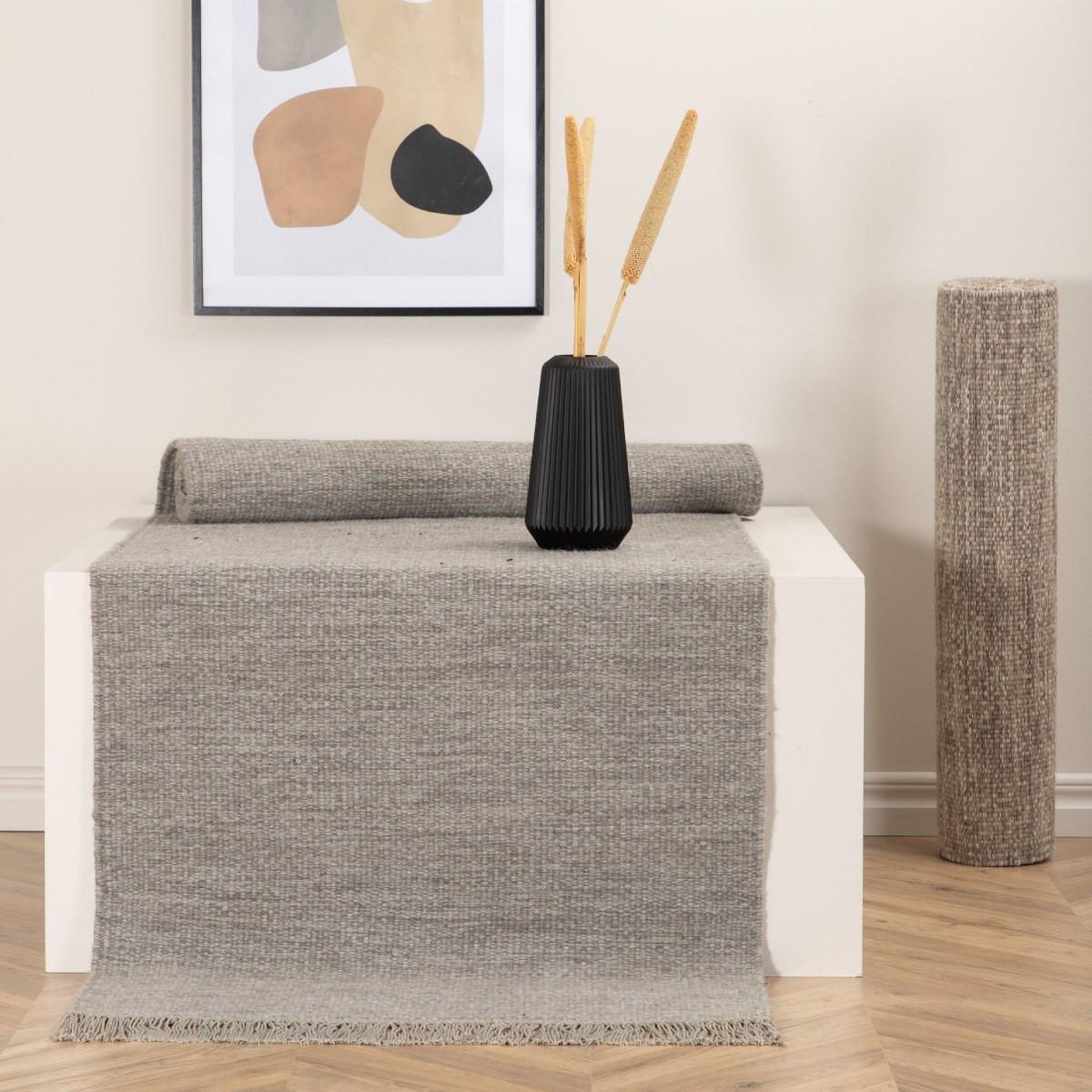 Voir la diapositive 5 : Paris Prix Tapis Design en Laine  Cyrus  80x250cm Gris