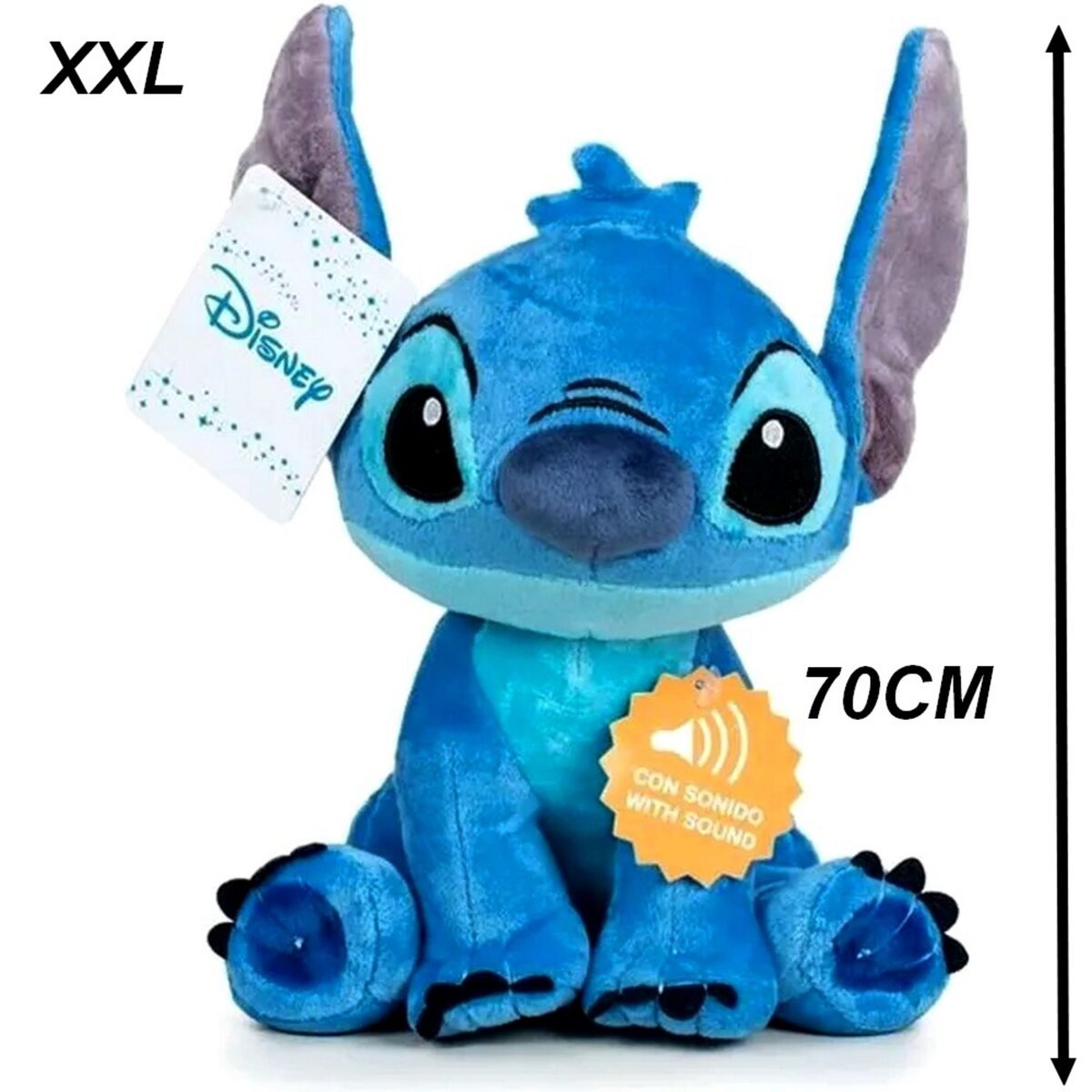 Geante peluche Stitch bleu 70 cm SON PARLE Lilo et Stitch XXL pas cher 