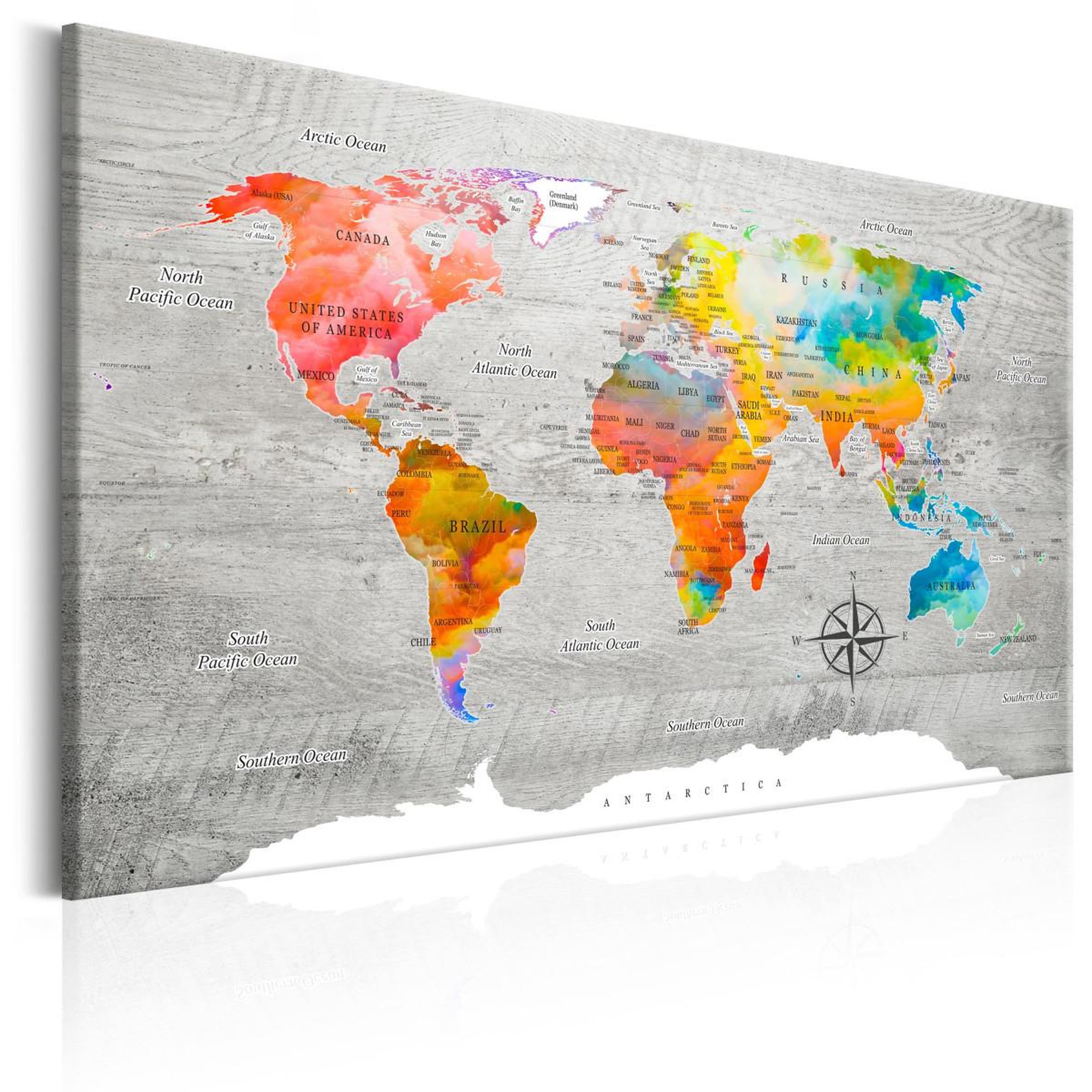 Voir la diapositive 1 : Paris Prix Tableau Imprimé  Multicolored Travels