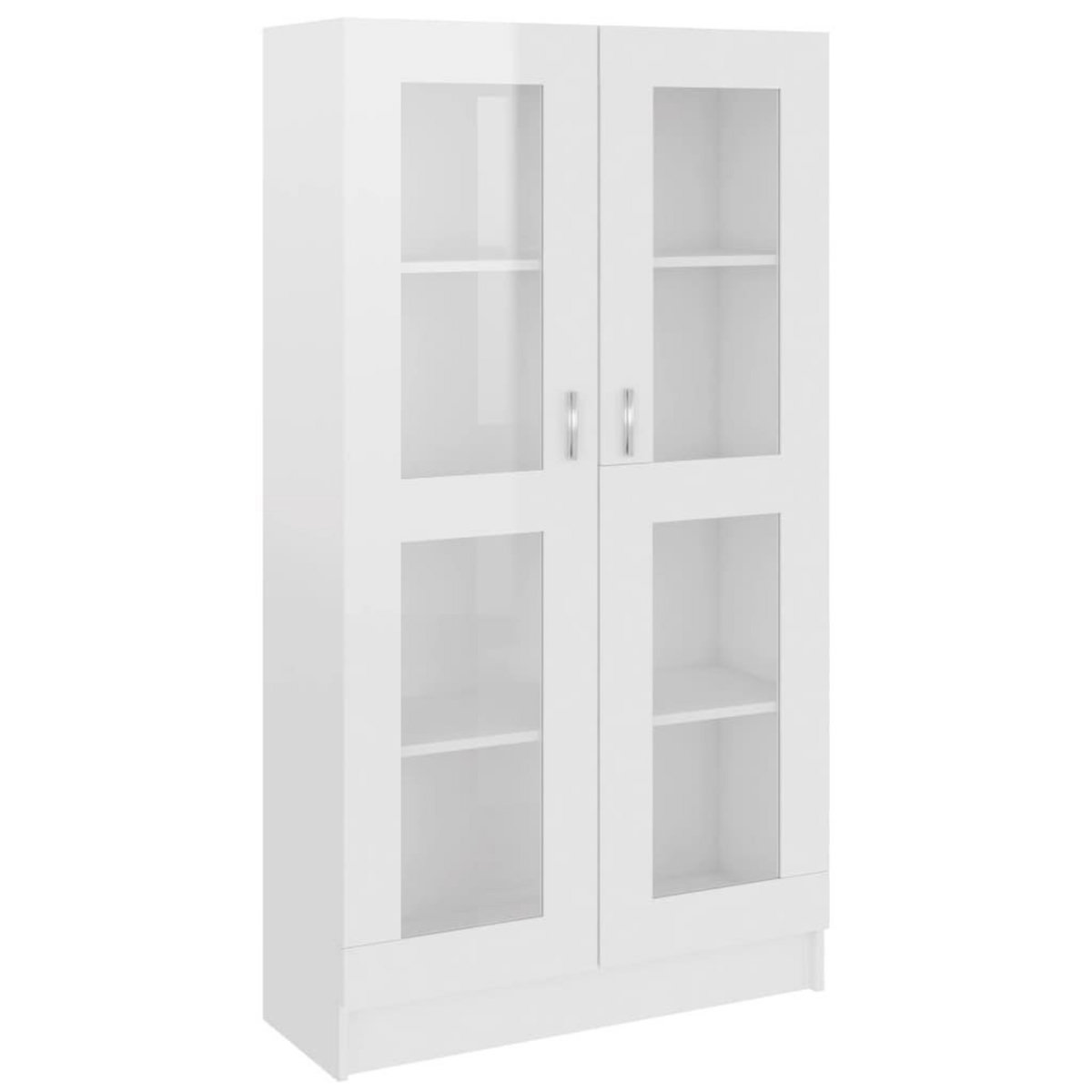 VIDAXL Armoire vitrine Blanc brillant 82,5x30,5x150 cm Bois ingenierie