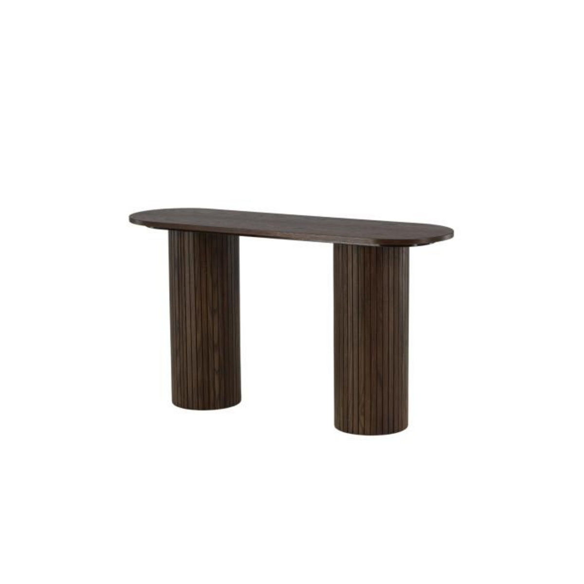 Paris Prix Console Design Nervuré  Bianca  130cm Marron