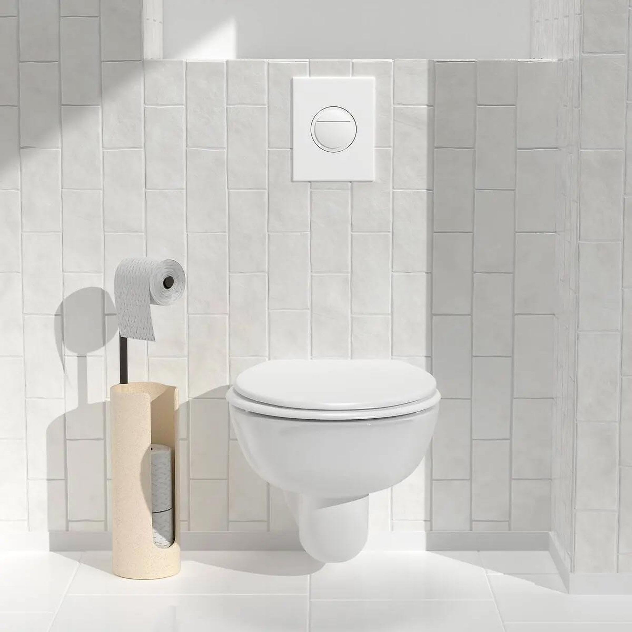 Voir la diapositive 2 : FIVE Dérouleur de papier wc avec réserve  olea  59cm beige