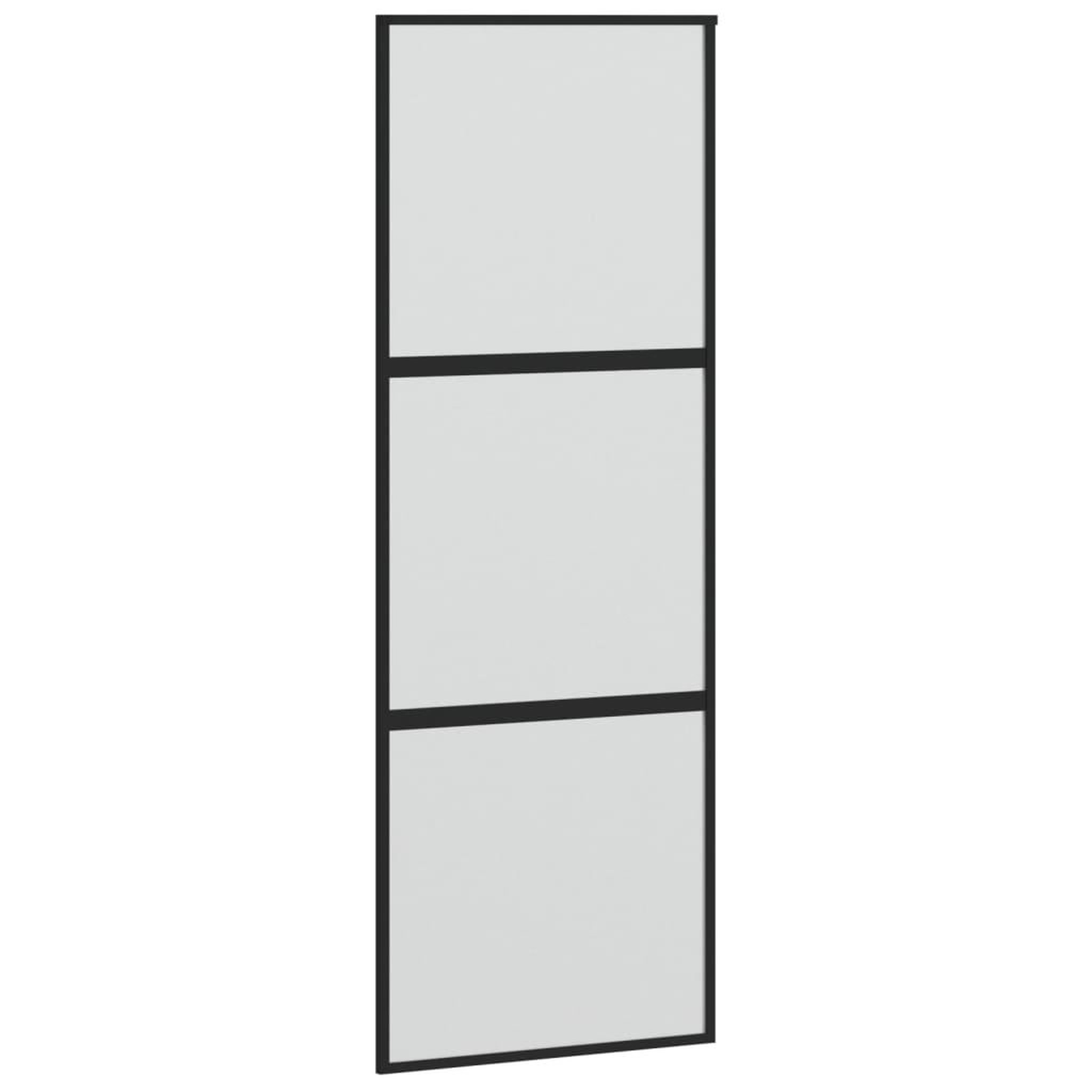 Voir la diapositive 2 : VIDAXL Porte coulissante noir 76x205 cm verre trempe aluminium