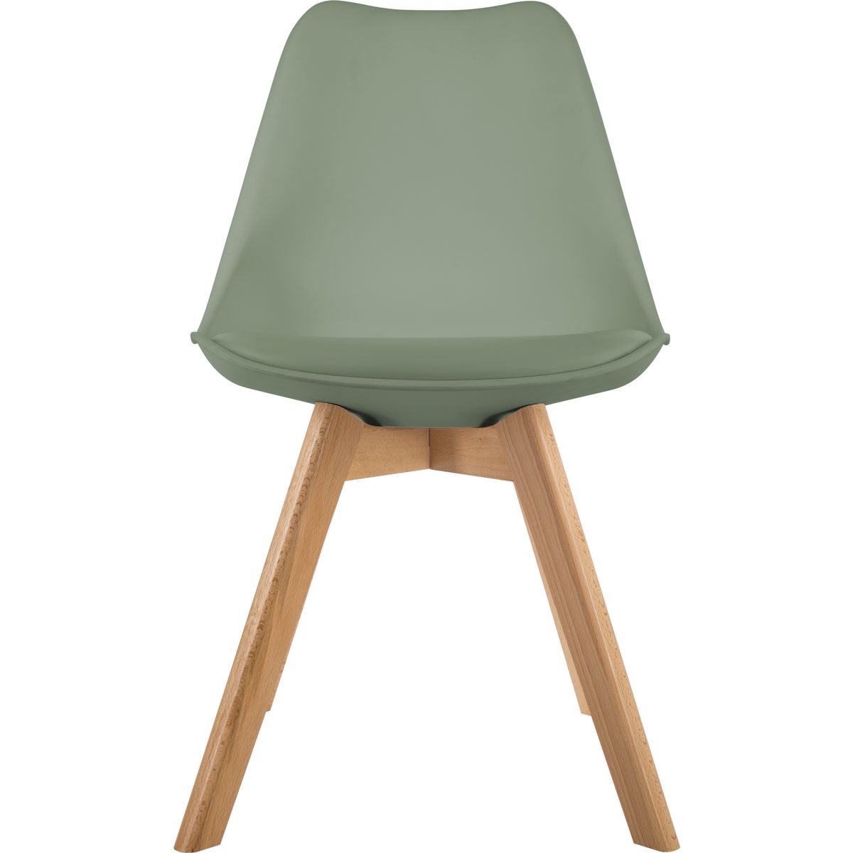 ATMOSPHERA Lot de 4 chaises style scandinave pieds bois massif OPRA