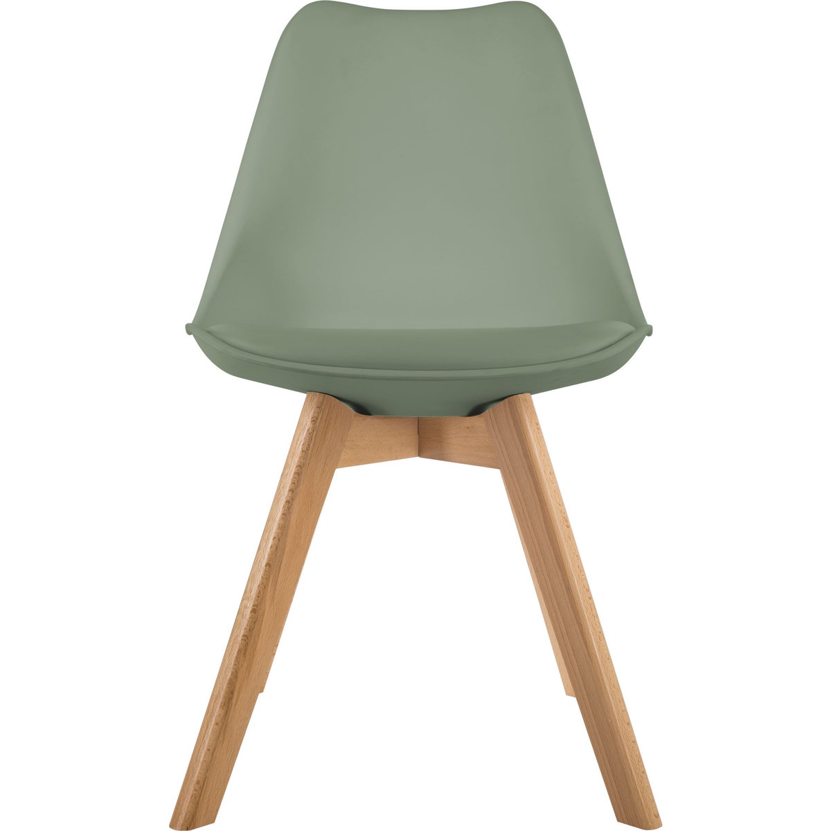 ATMOSPHERA Lot de 4 chaises style scandinave pieds bois massif OPRA