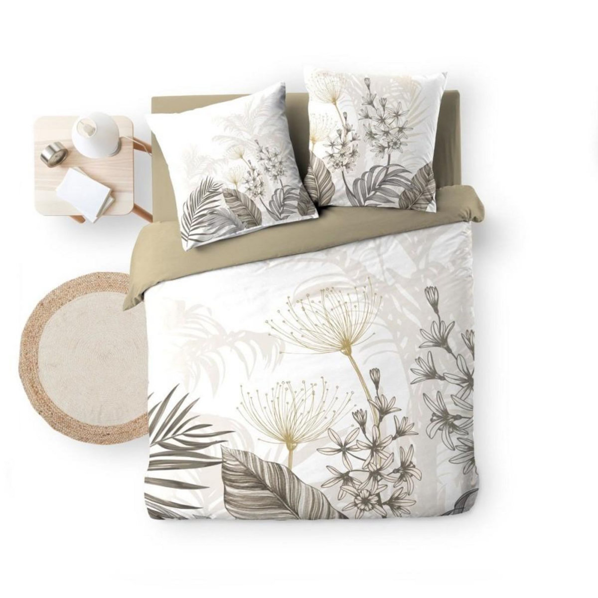 Douceur d'Intérieur Housse de couette 260x240 + 2 taies BASTILLE 100% coton