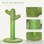Voir la diapositive 5 : PAWHUT Griffoir chat design cactus H.65 cm sisal polyester vert