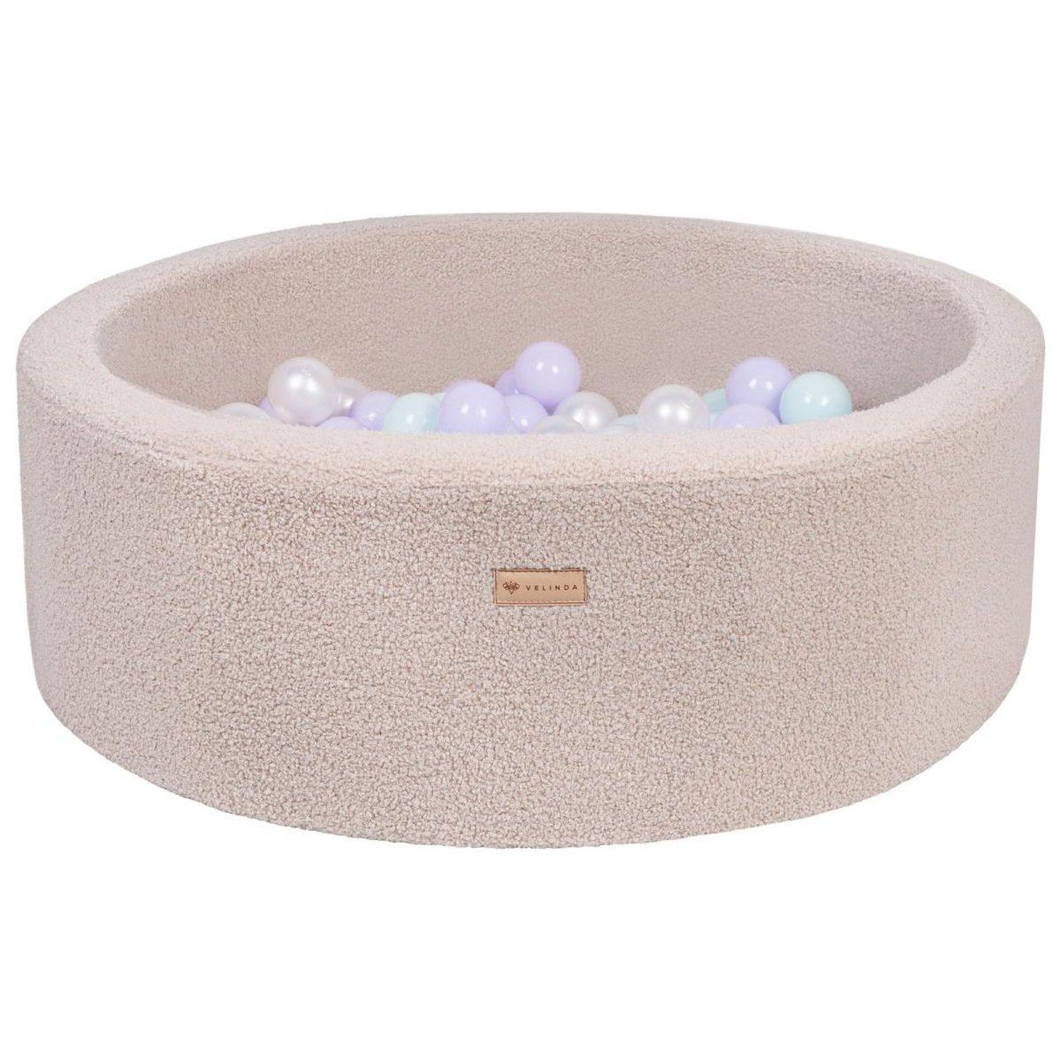 Piscine À Balles Velinda 200 Balles Ø 7 Cm Cappuccino Polyester Bouclé - vue 2