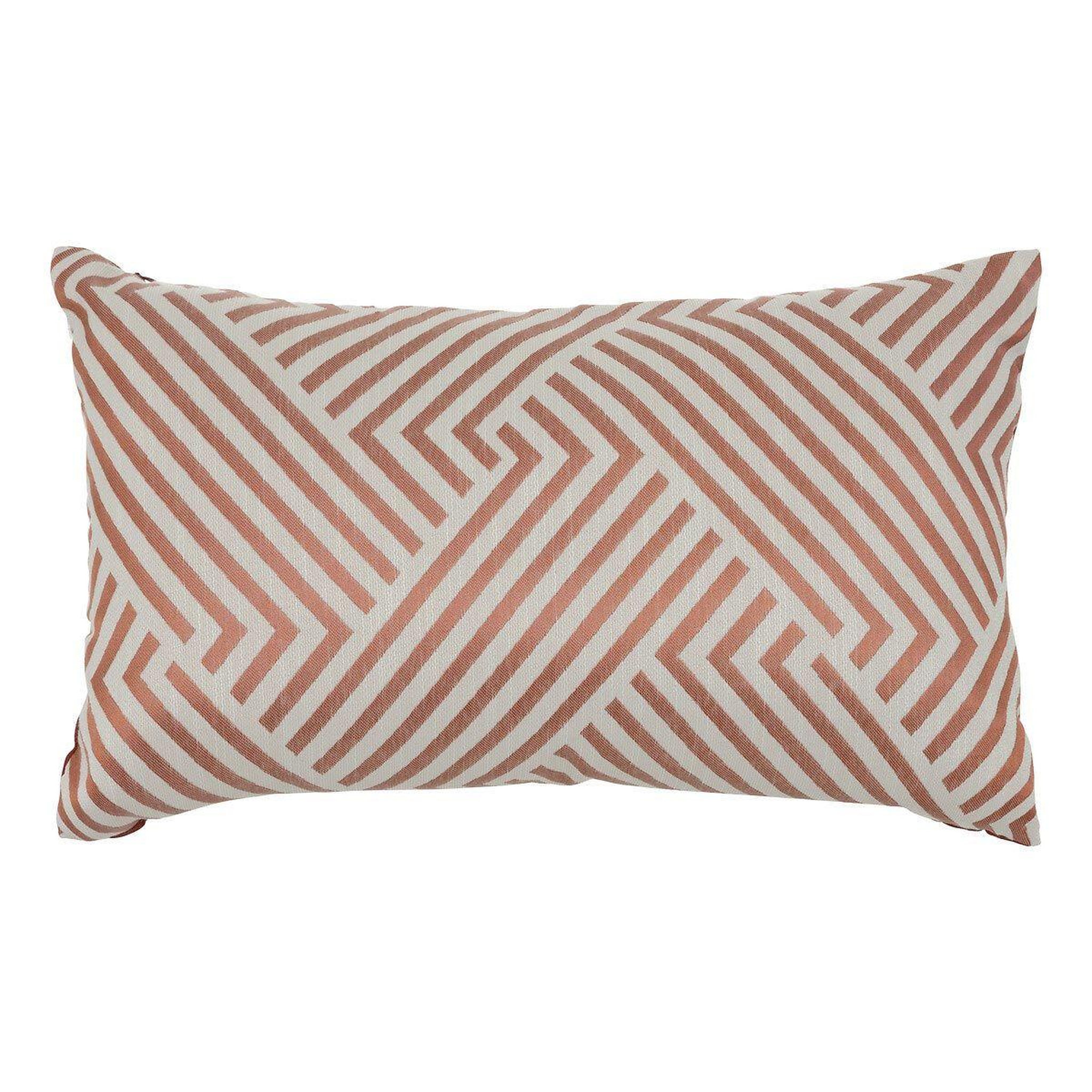 ATMOSPHERA Coussin déco  jacquard  30x50cm terracotta