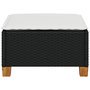 Voir la diapositive 4 : VIDAXL Tabouret de jardin et coussin noir 63,5x56x32 cm resine tressee