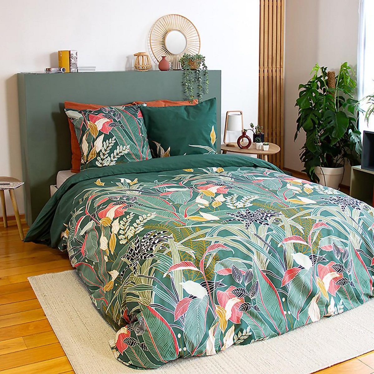 Home collection Parure de couette 3 pcs 240x220 100% coton 57 fils, gigajung