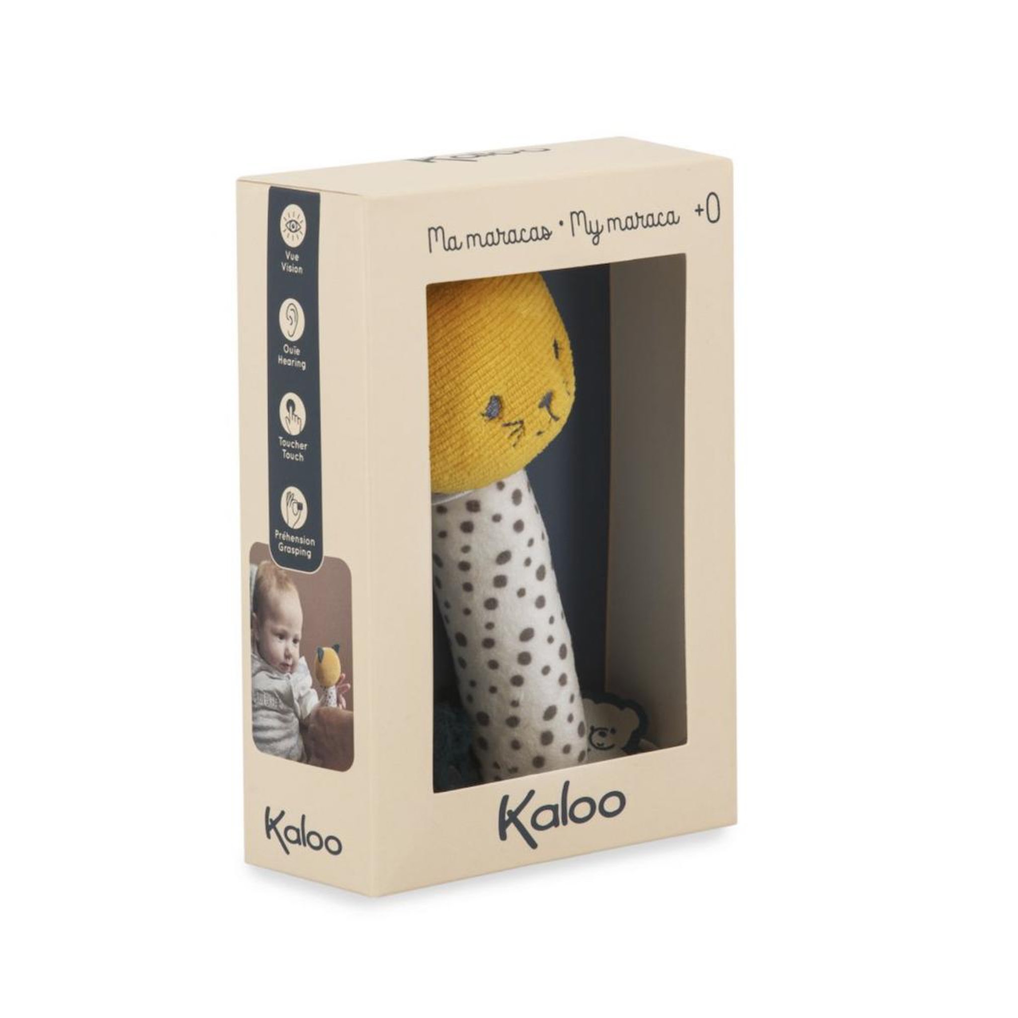 Voir la diapositive 2 : Kaloo Stimuli hochet maracas en tissu