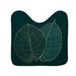 Paris Prix Tapis Contour WC Microfibre  Jade  45x45cm Vert