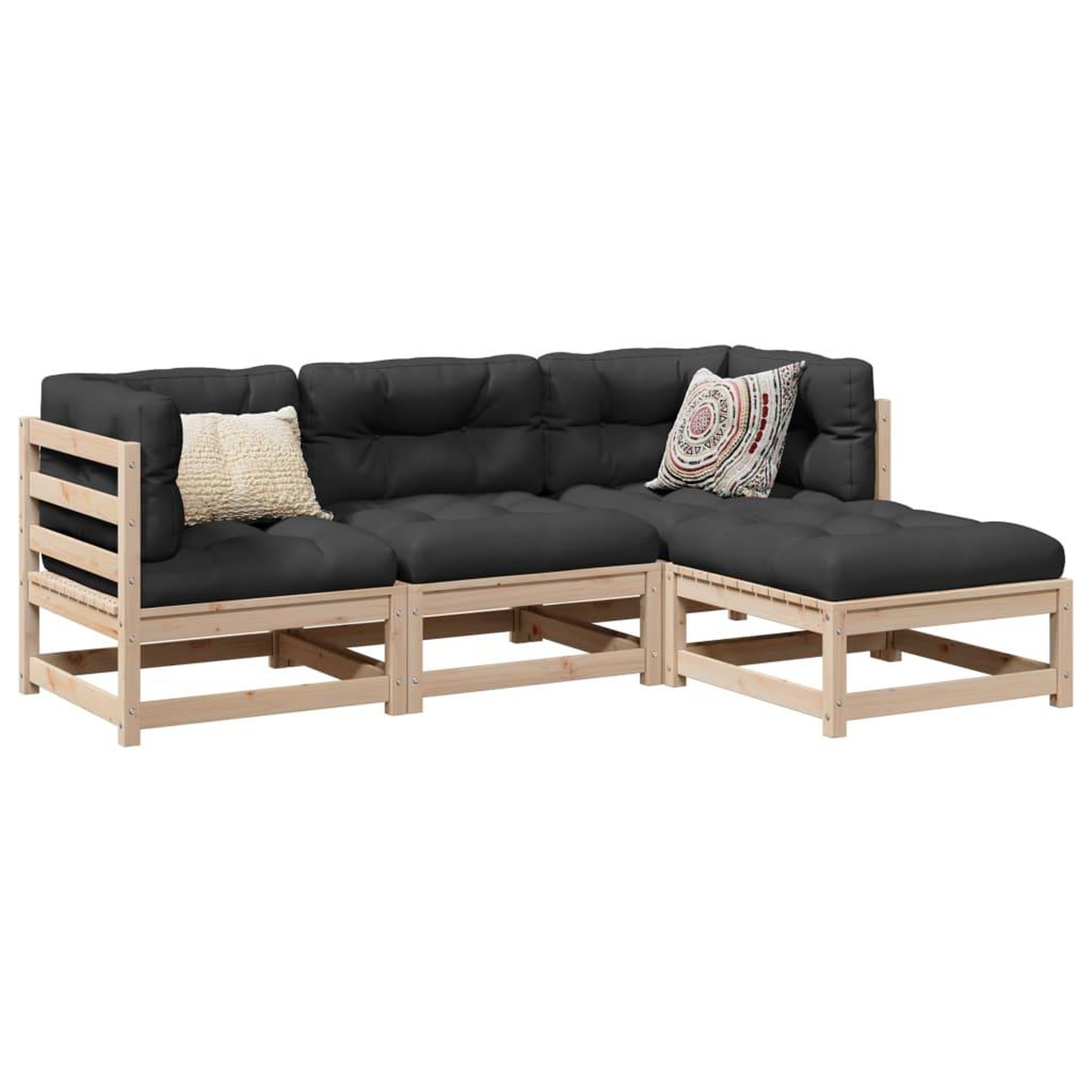 VIDAXL Salon de jardin 4 pcs bois massif de pin