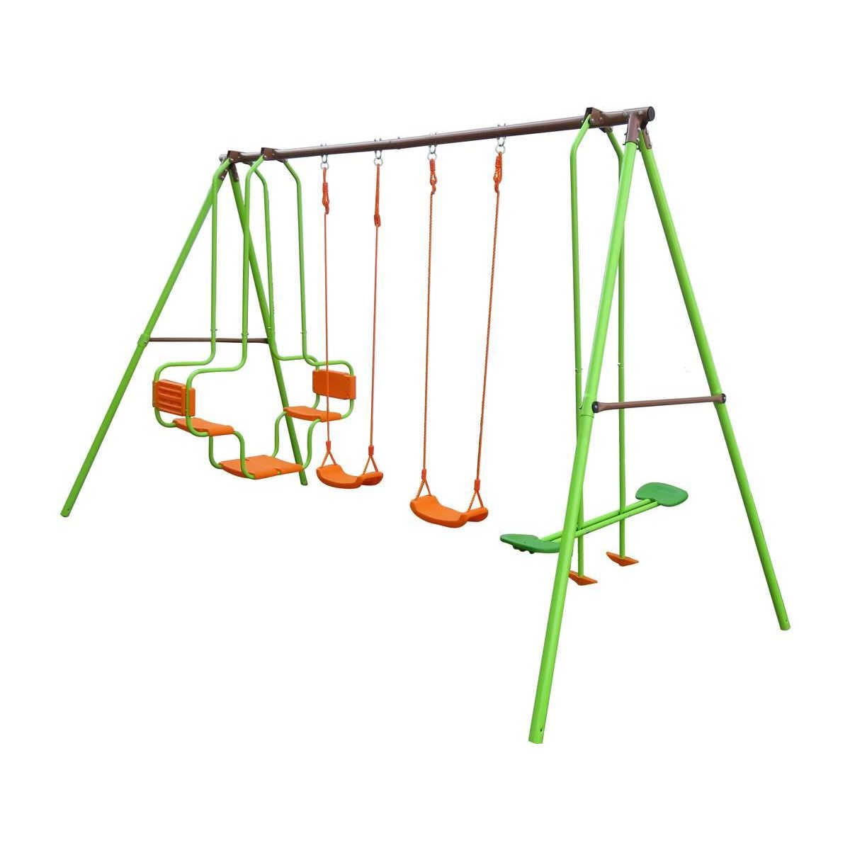 Habitat et Jardin Portique acier  Mano  - 1,96m - 4 agrès