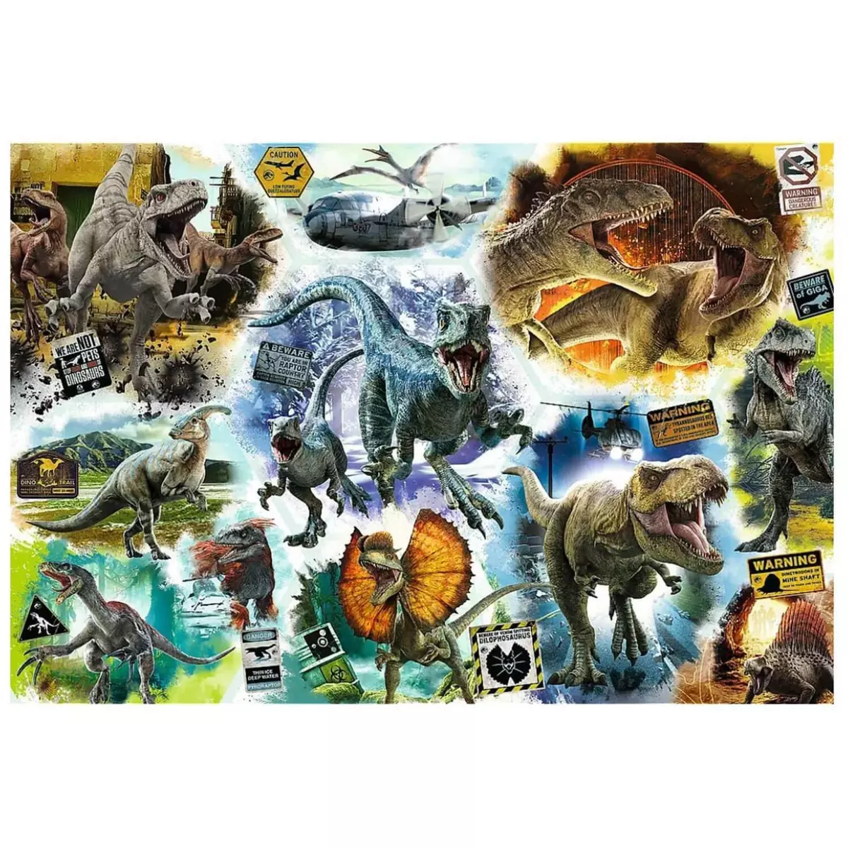 Trefl Puzzle 1000 pièces : Jurassic World : Sur la piste des dinosaures