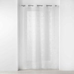 Paris Prix Rideau Voilage à Œillets  Hoops  140x240cm Blanc