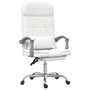 Voir la diapositive 2 : VIDAXL Fauteuil de massage inclinable de bureau Blanc Similicuir