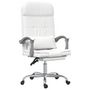 Voir la diapositive 2 : VIDAXL Fauteuil de massage inclinable de bureau Blanc Similicuir