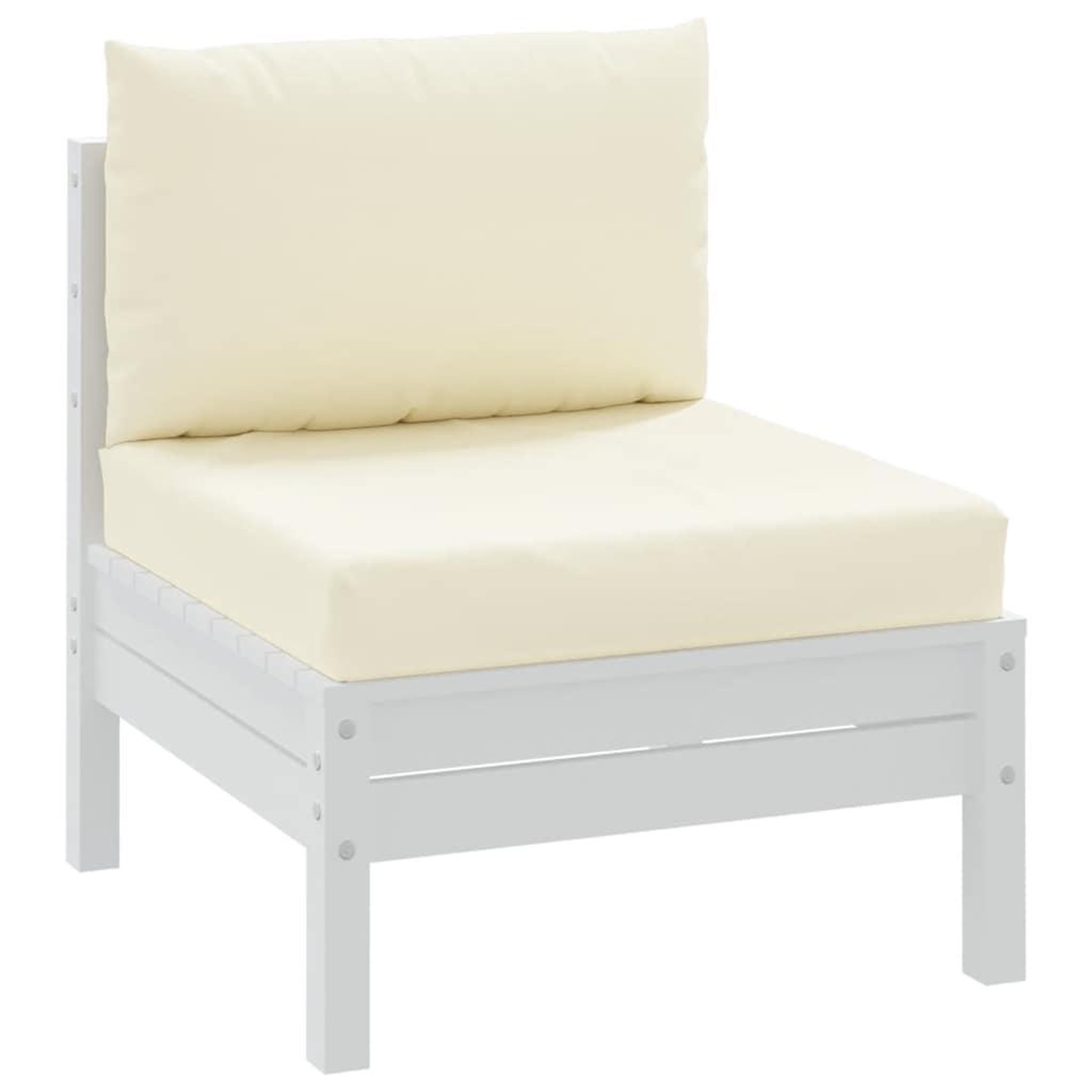 Voir la diapositive 3 : VIDAXL Coussins de palette lot de 2 blanc creme tissu oxford