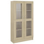 Voir la diapositive 2 : VIDAXL Armoire a vitrine Chene sonoma 82,5x30,5x150 cm Bois ingenierie