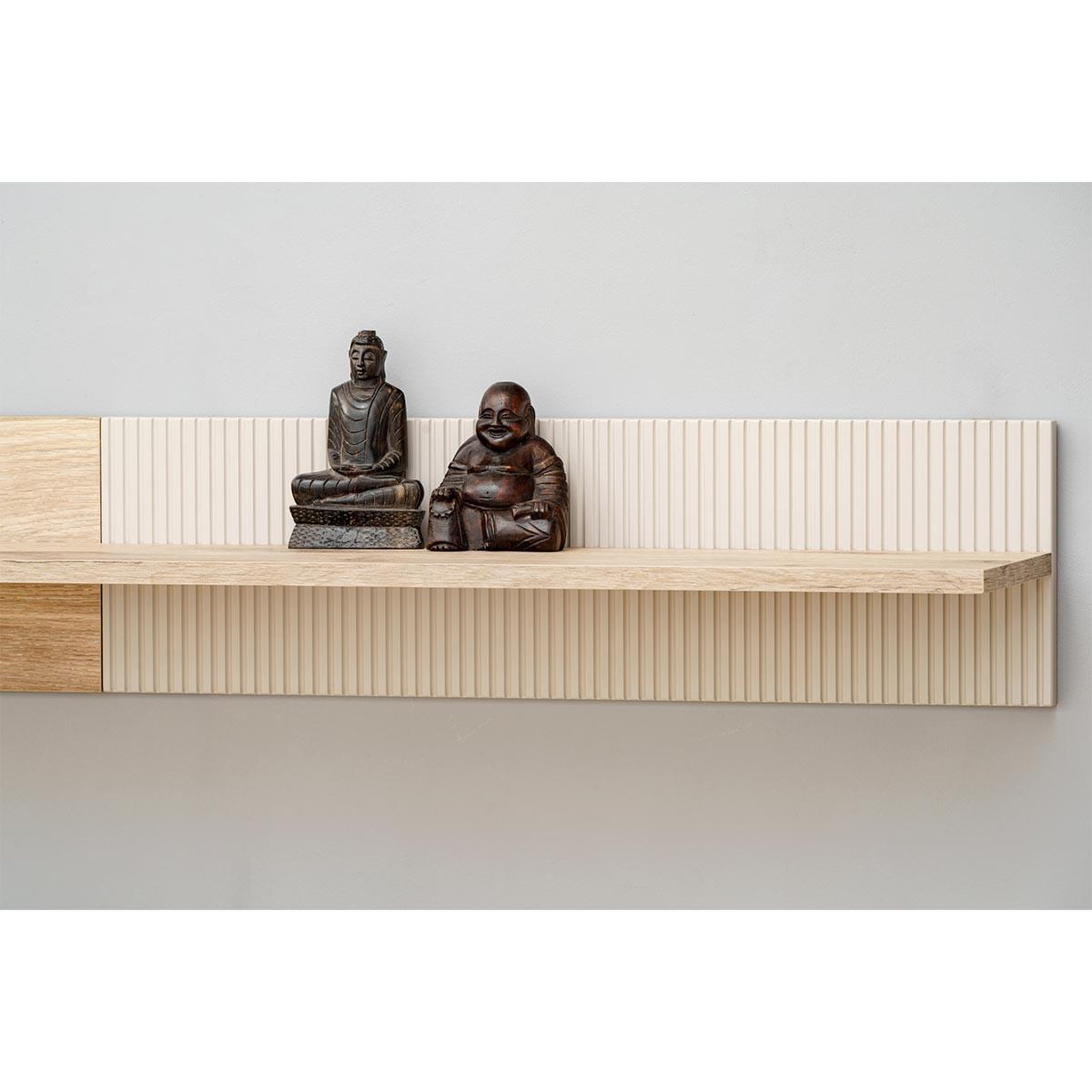 Voir la diapositive 3 : Paris Prix Étagère murale rainuré  catalina  160cm naturel