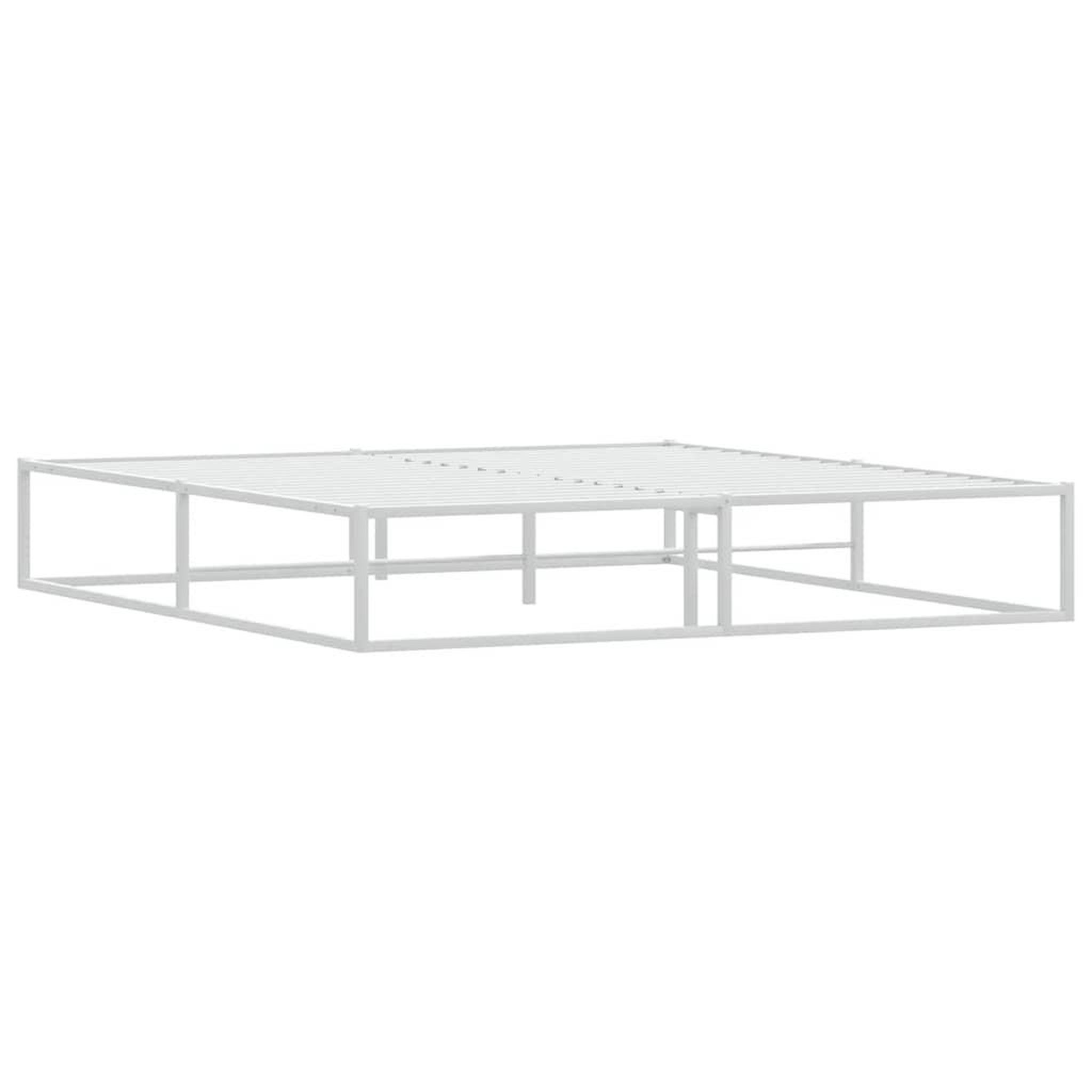 Voir la diapositive 4 : VIDAXL Cadre de lit sans matelas blanc 180x200 cm metal