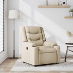 VIDAXL Fauteuil inclinable Creme Tissu