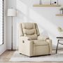 Voir la diapositive 1 : VIDAXL Fauteuil inclinable Creme Tissu