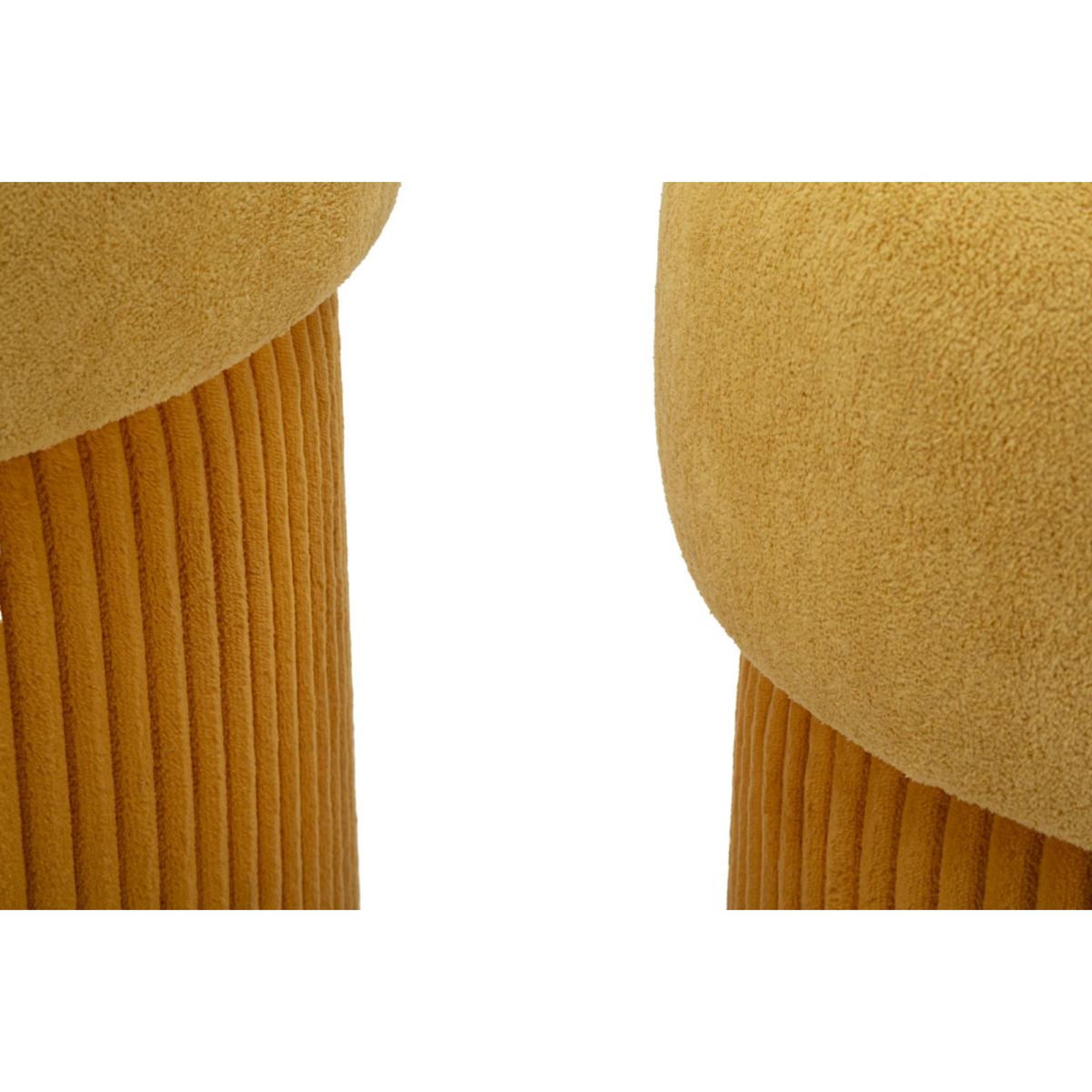 Voir la diapositive 4 : Paris Prix Lot de 2 poufs coffres  aspen  44cm moutarde