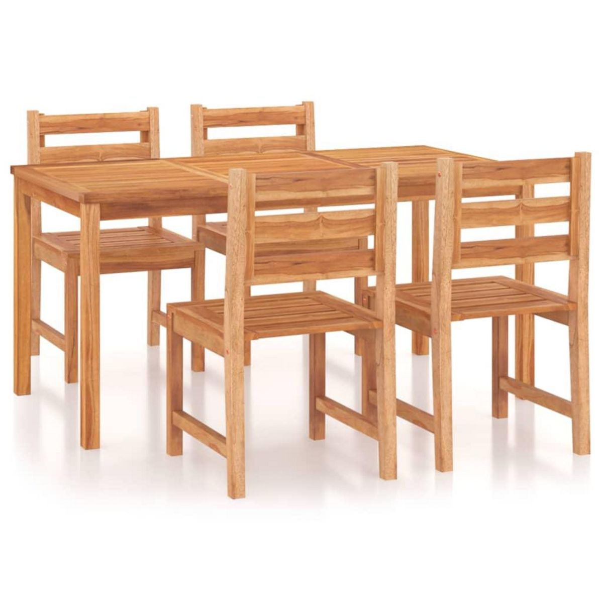 VIDAXL Ensemble a manger de jardin 5pcs Bois de teck massif
