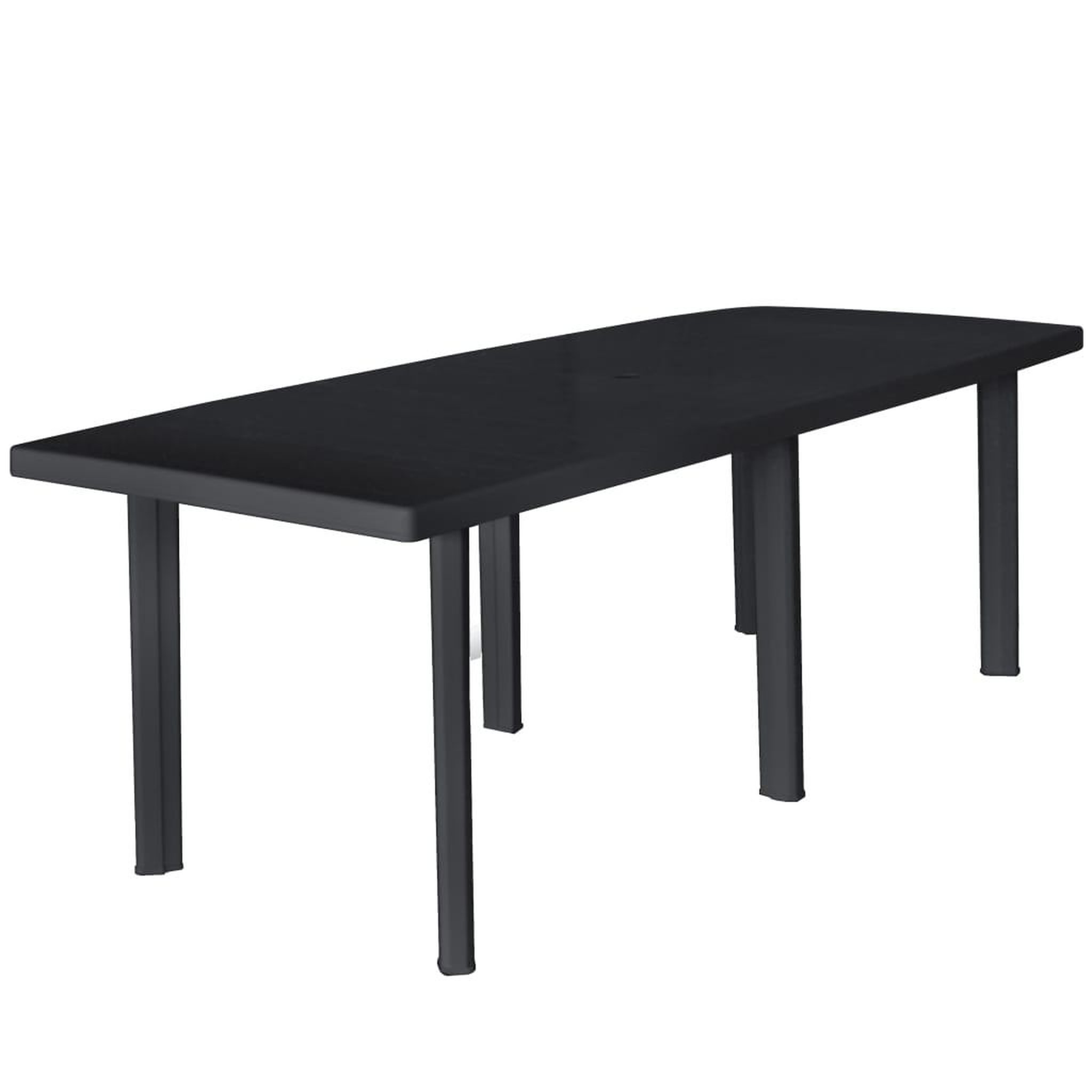 VIDAXL Table de jardin anthracite 216x90x72 cm plastique