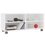 Voir la diapositive 3 : VIDAXL Meuble TV avec roulettes Blanc 90x35x35 cm Bois d'ingenierie