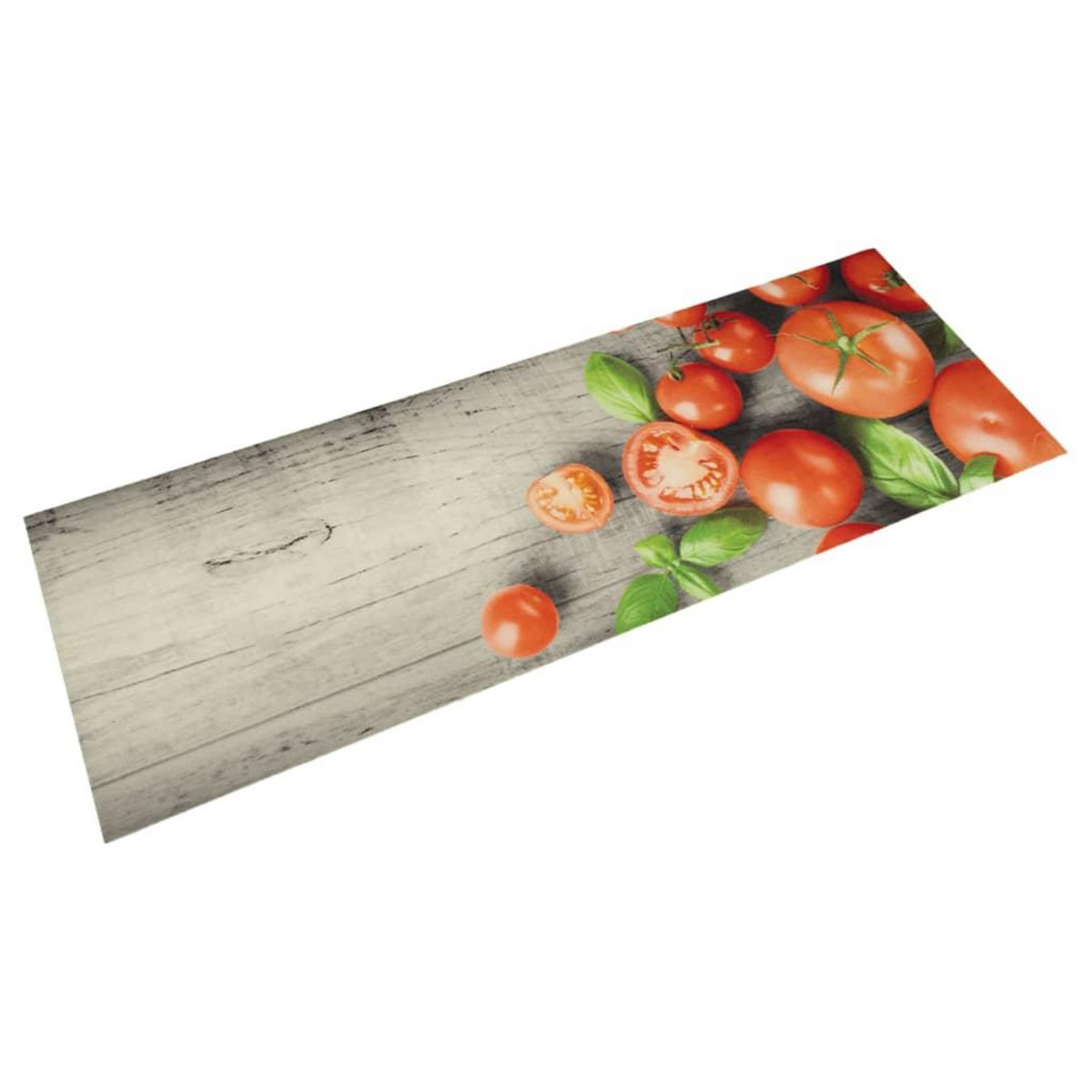 VIDAXL Tapis de cuisine lavable impression de tomates 45x150cm velours