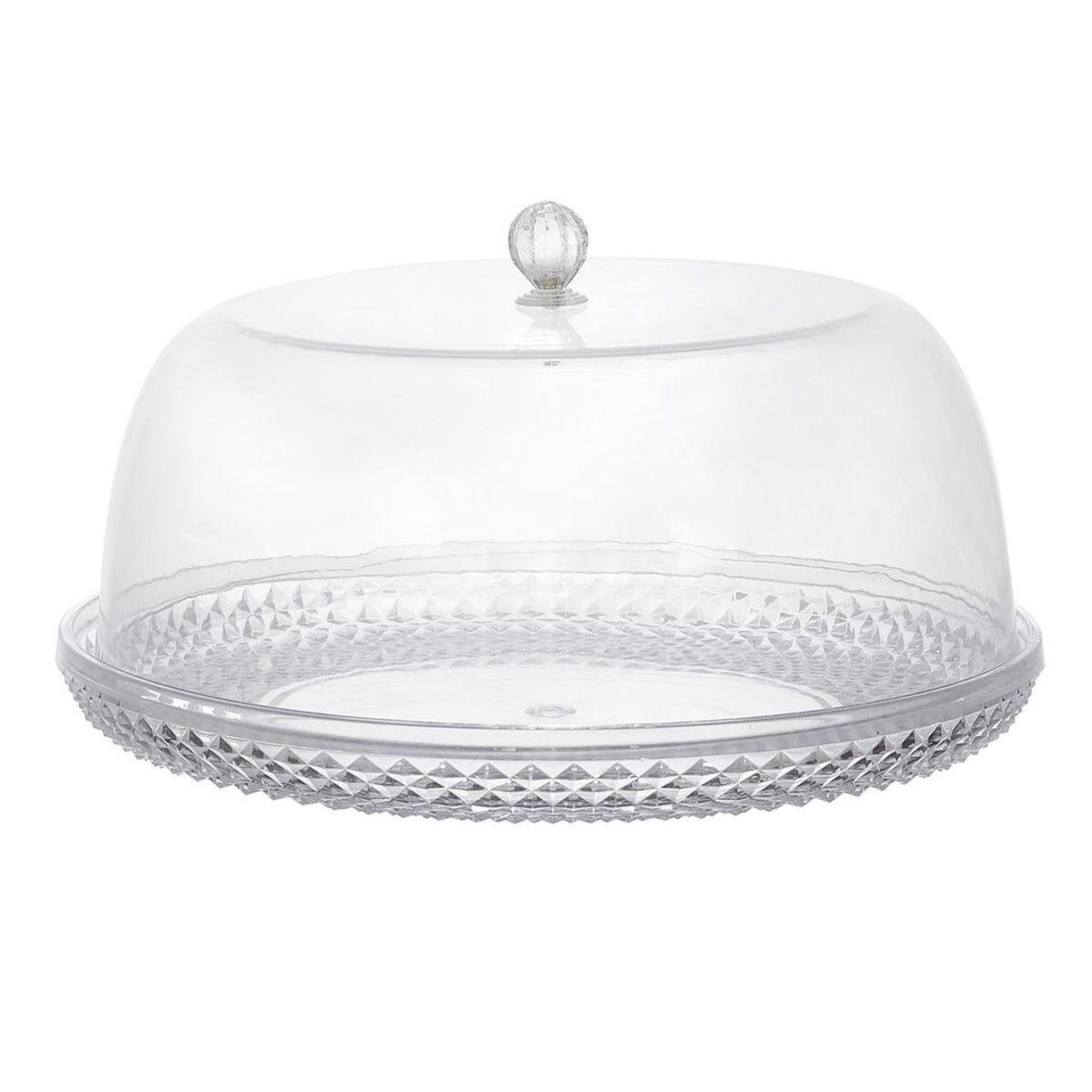 Voir la diapositive 1 : The Home Deco Factory Plat de présentation & cloche  gâteaux  33cm transparent